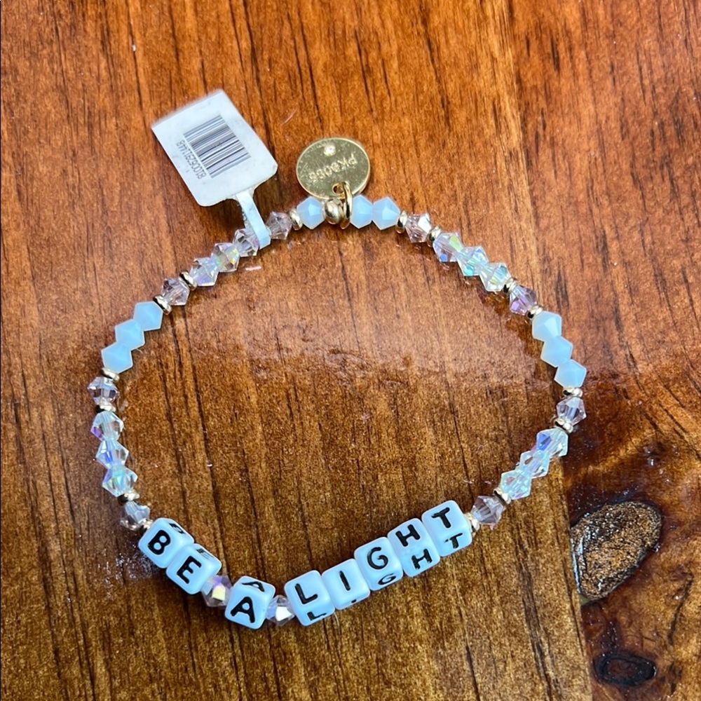 Silver and White Crystal Bracelet with Flexible Strand